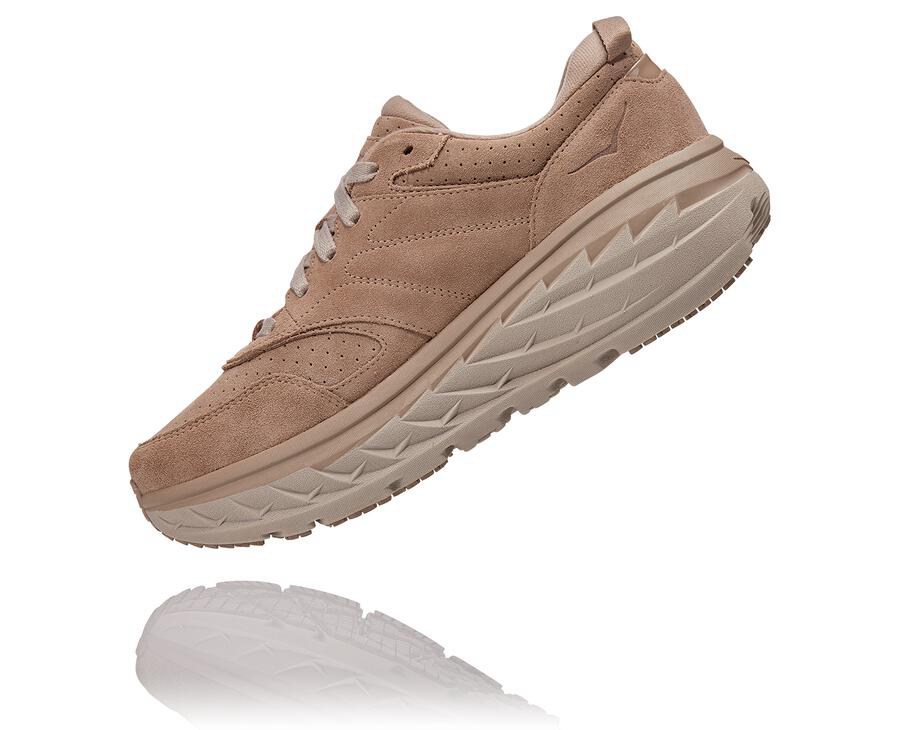 Hoka One One Bondi L Suede Promenadskor Dam - Grå - TDYLU-0945